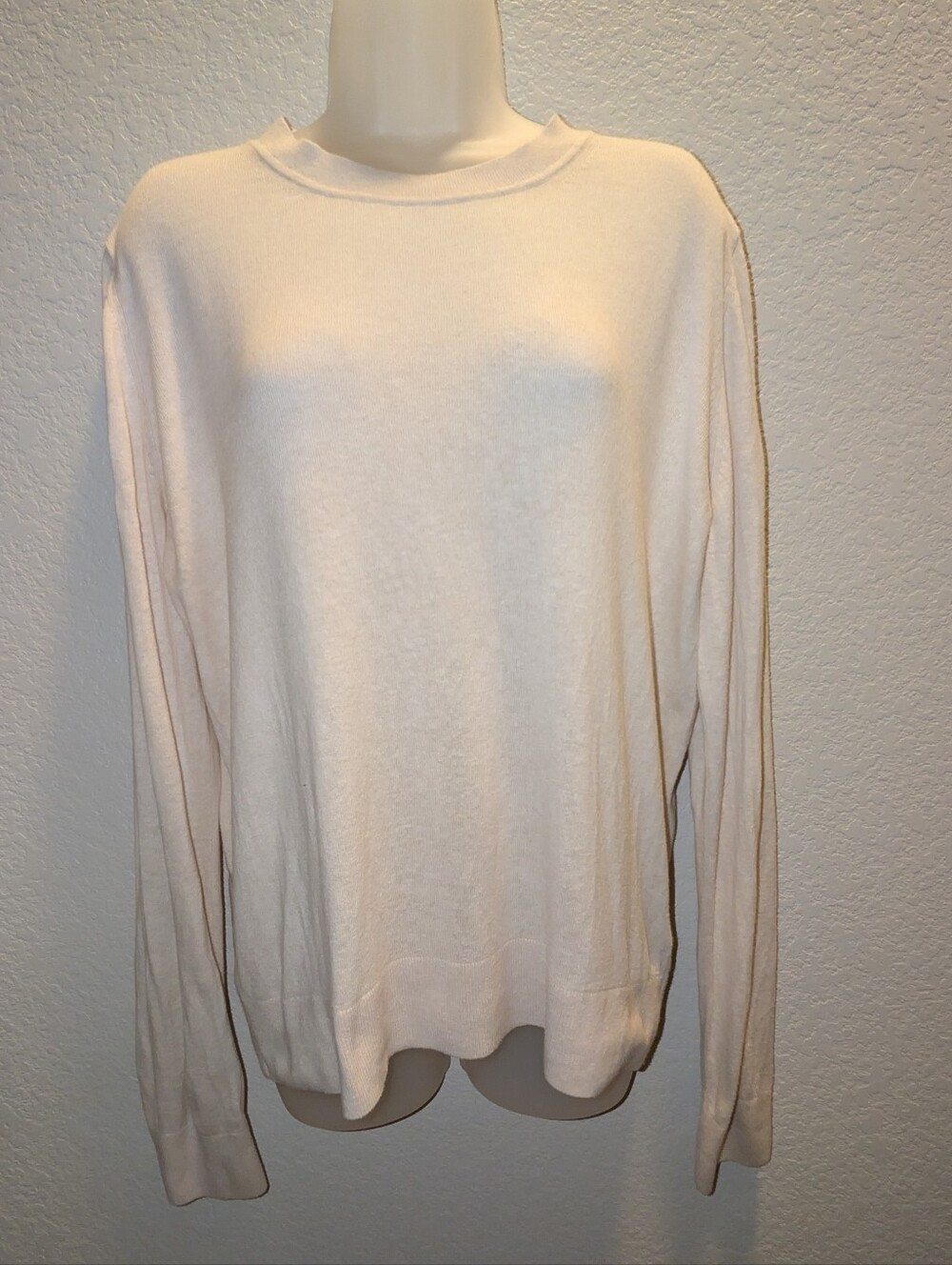 Quince Lightweight Cotton Crew Cashmere Sweater Large - Picture 2 of 3